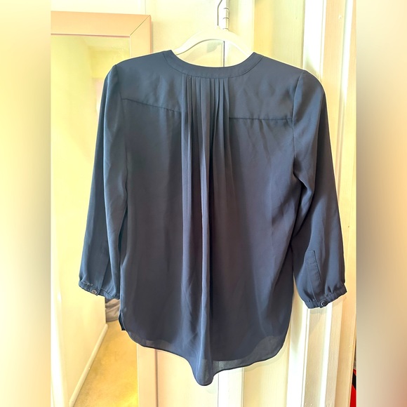 NYDJ navy long sleeve blouse - Picture 4 of 4